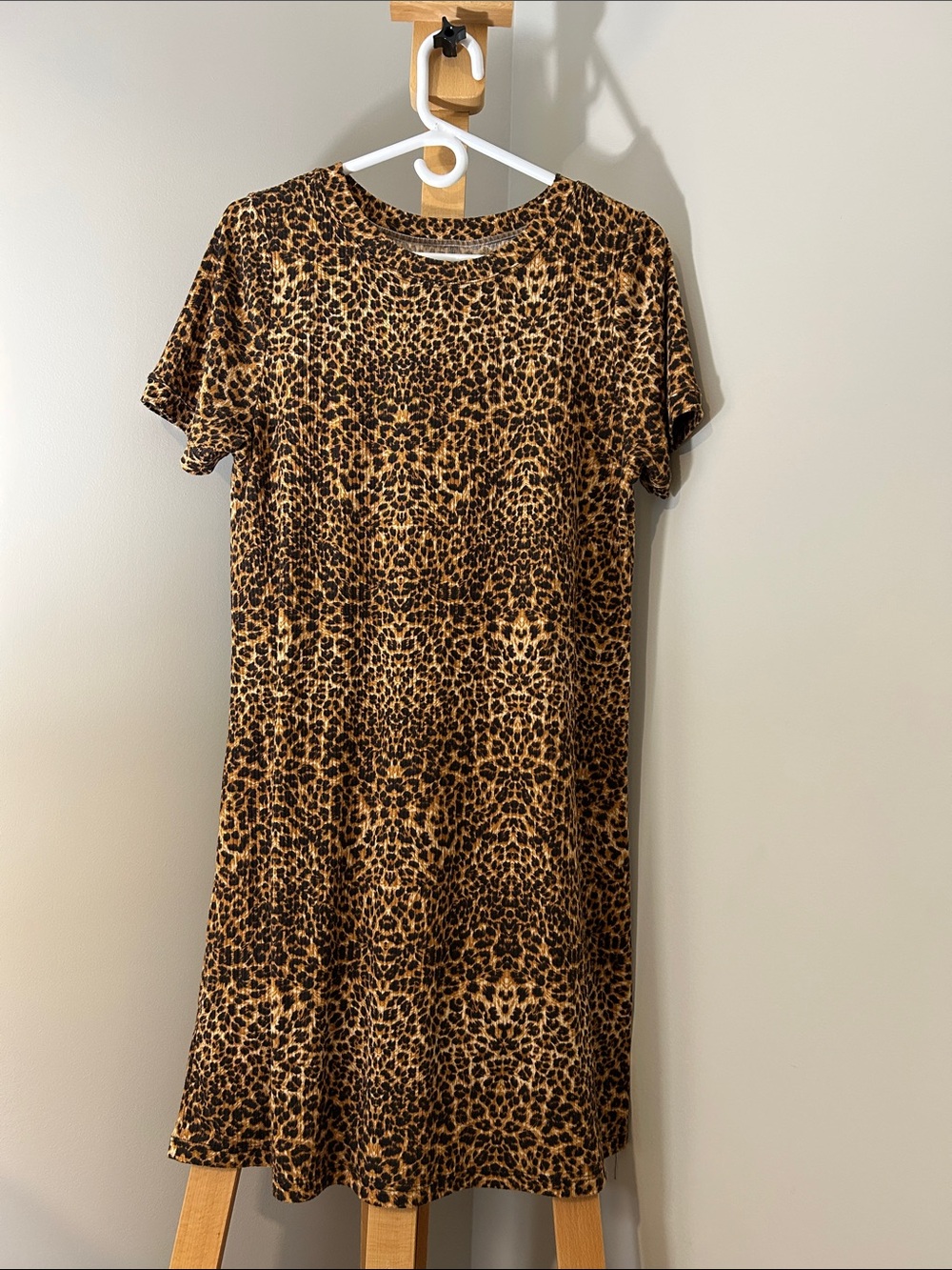 Jackson Rowe Leopard-Print Mini Dress Size S